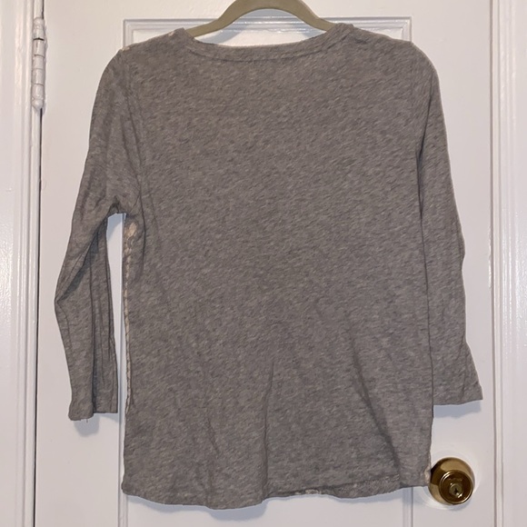 J Crew Gray mid sleeve length casual top - Picture 4 of 4
